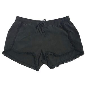 Bella Dahl Frayed Hem Sporty Shorts In Vintage Black Size Small GUC